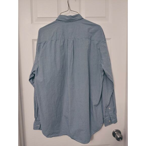 **Mens Old Navy Gingham Blue Button Front sz M - Picture 3 of 3